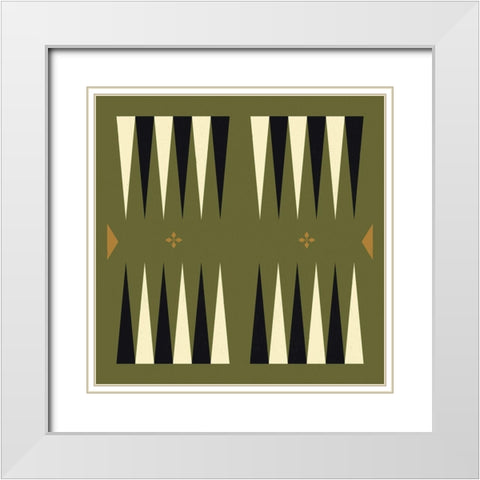 Game Boards VII White Modern Wood Framed Art Print with Double Matting by Green, Jacob