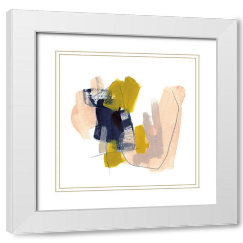 Mosaic Boundary I White Modern Wood Framed Art Print with Double Matting by Vess, June Erica