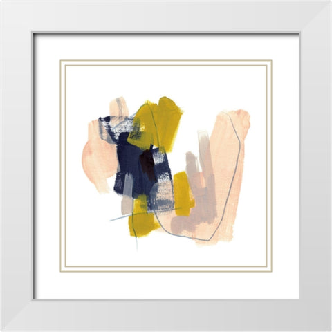 Mosaic Boundary I White Modern Wood Framed Art Print with Double Matting by Vess, June Erica