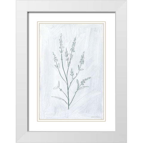 Milkweeds I White Modern Wood Framed Art Print with Double Matting by Lam, Vanna