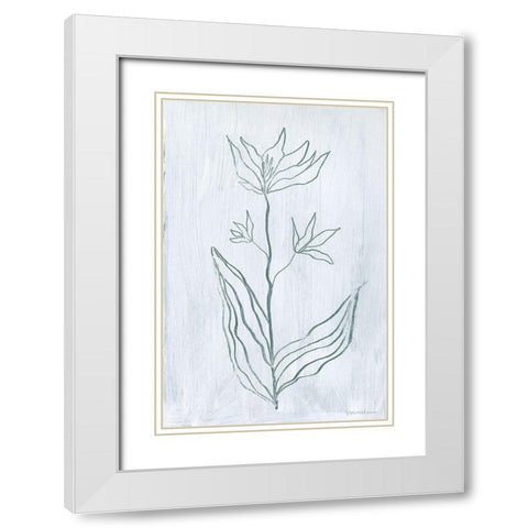 Milkweeds III White Modern Wood Framed Art Print with Double Matting by Lam, Vanna