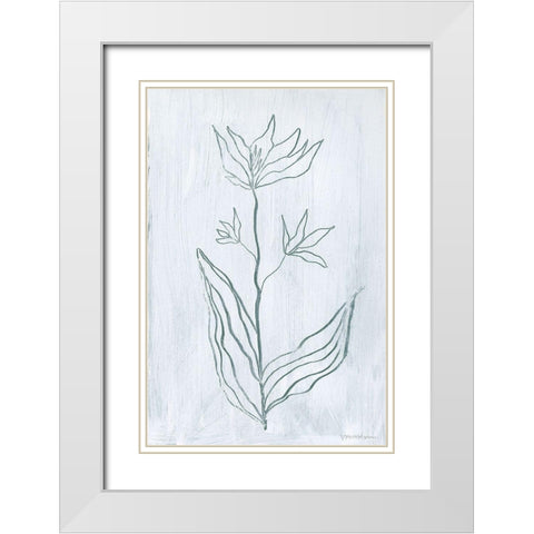 Milkweeds III White Modern Wood Framed Art Print with Double Matting by Lam, Vanna