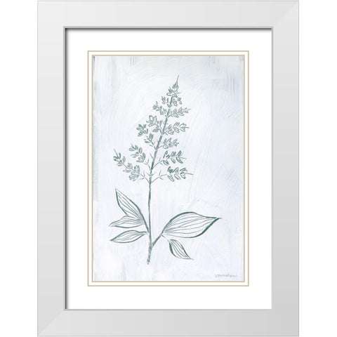 Milkweeds IV White Modern Wood Framed Art Print with Double Matting by Lam, Vanna