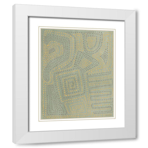 Acacia II White Modern Wood Framed Art Print with Double Matting by Lam, Vanna