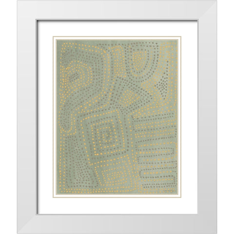 Acacia II White Modern Wood Framed Art Print with Double Matting by Lam, Vanna