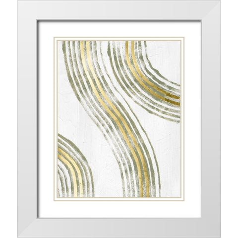 Outgoing I White Modern Wood Framed Art Print with Double Matting by Lam, Vanna