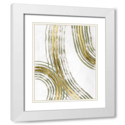 Outgoing IV White Modern Wood Framed Art Print with Double Matting by Lam, Vanna
