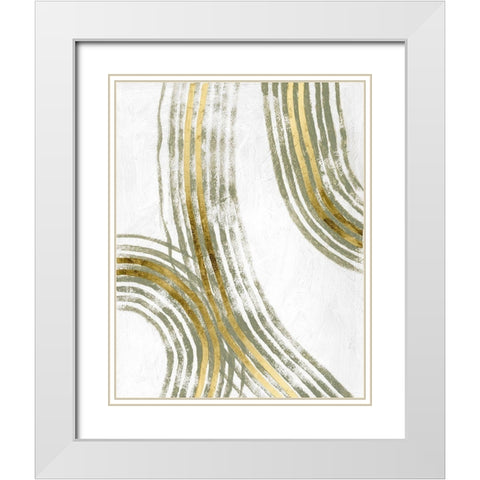 Outgoing IV White Modern Wood Framed Art Print with Double Matting by Lam, Vanna
