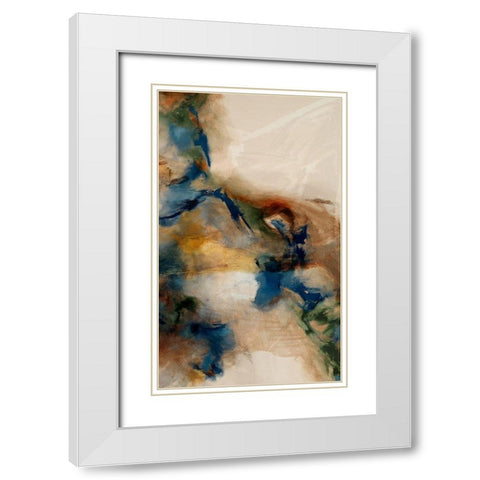 Merge I White Modern Wood Framed Art Print with Double Matting by Jasper, Sisa