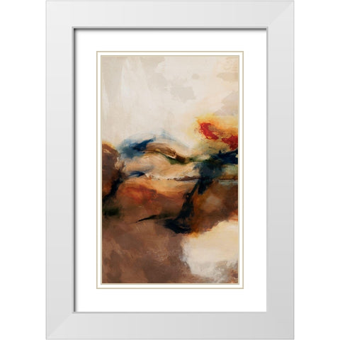 Merge II White Modern Wood Framed Art Print with Double Matting by Jasper, Sisa