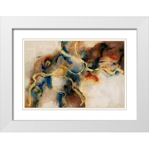 Submerge White Modern Wood Framed Art Print with Double Matting by Jasper, Sisa