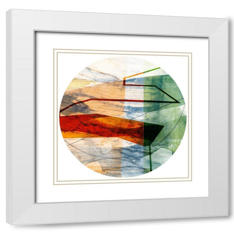 Minimal Circle II White Modern Wood Framed Art Print with Double Matting by Jasper, Sisa