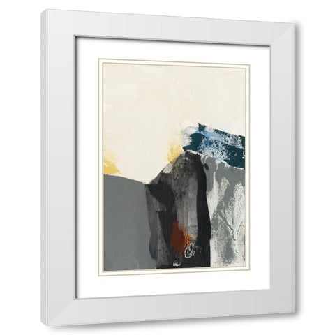 Obscure Abstract I White Modern Wood Framed Art Print with Double Matting by Jasper, Sisa