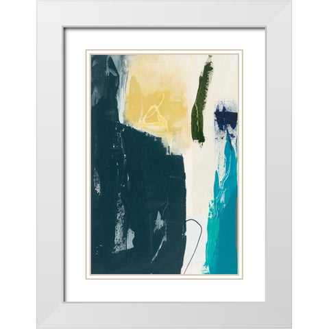 Obscure Abstract II White Modern Wood Framed Art Print with Double Matting by Jasper, Sisa