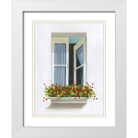 Through the Drapes I White Modern Wood Framed Art Print with Double Matting by Popp, Grace