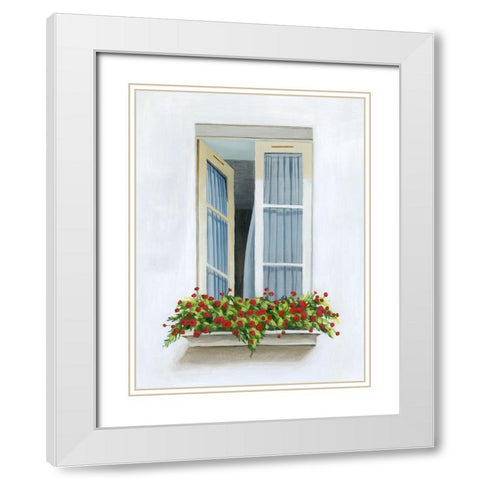 Through the Drapes II White Modern Wood Framed Art Print with Double Matting by Popp, Grace