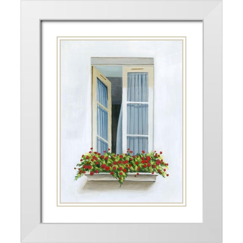 Through the Drapes II White Modern Wood Framed Art Print with Double Matting by Popp, Grace