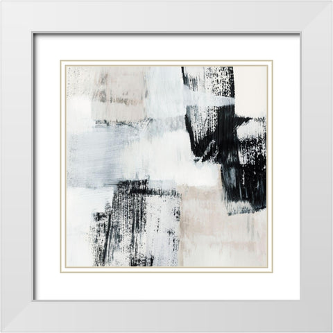 Fria II White Modern Wood Framed Art Print with Double Matting by Barnes, Victoria