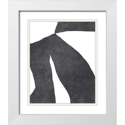 Color Cuts IV White Modern Wood Framed Art Print with Double Matting by Vess, June Erica