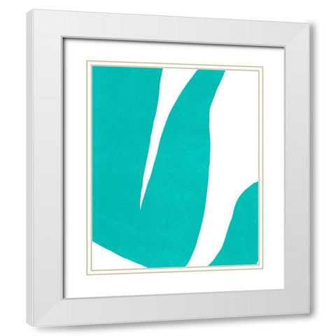 Color Cuts VII White Modern Wood Framed Art Print with Double Matting by Vess, June Erica