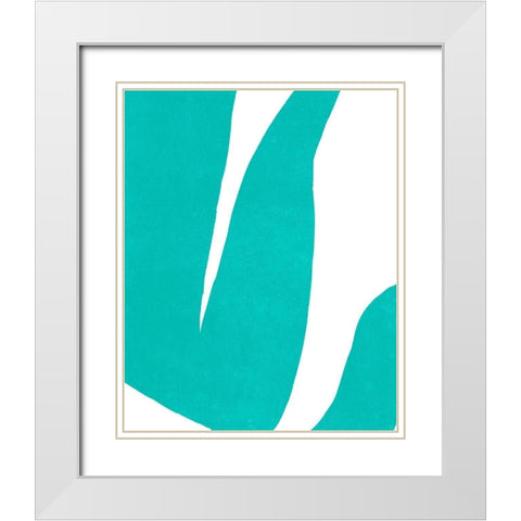 Color Cuts VII White Modern Wood Framed Art Print with Double Matting by Vess, June Erica