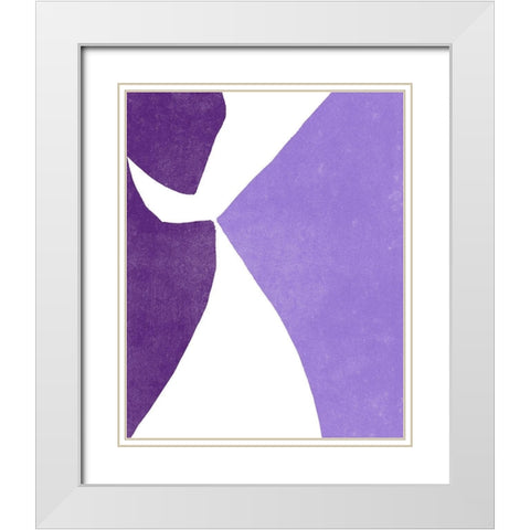 Color Cuts XIII White Modern Wood Framed Art Print with Double Matting by Vess, June Erica
