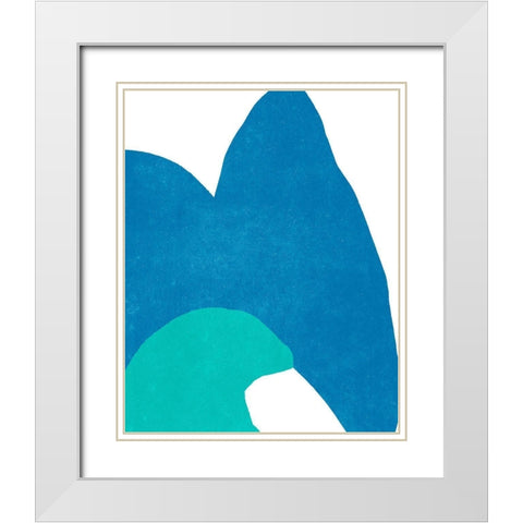 Color Cuts XVI White Modern Wood Framed Art Print with Double Matting by Vess, June Erica