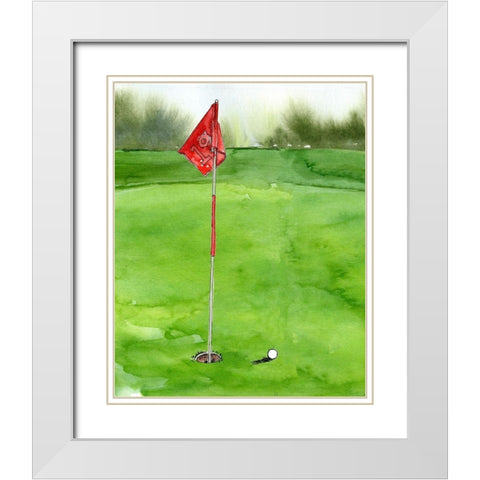 Tee Off Time I White Modern Wood Framed Art Print with Double Matting by Parker, Jennifer Paxton