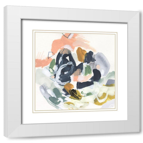Color Notation II White Modern Wood Framed Art Print with Double Matting by Vess, June Erica
