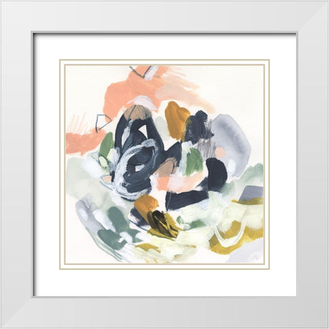 Color Notation II White Modern Wood Framed Art Print with Double Matting by Vess, June Erica