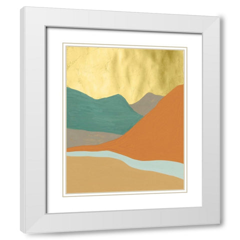 Oxidized Mesa III White Modern Wood Framed Art Print with Double Matting by Lam, Vanna