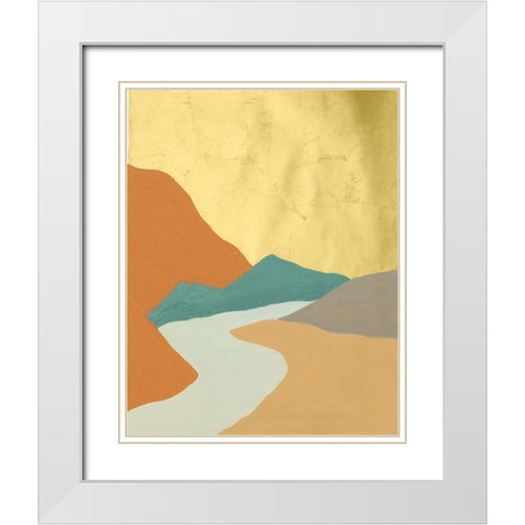 Oxidized Mesa IV White Modern Wood Framed Art Print with Double Matting by Lam, Vanna