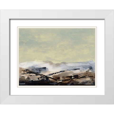 Shanthih I White Modern Wood Framed Art Print with Double Matting by Gordon, Sharon