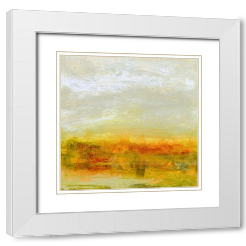 Burst of Warmth White Modern Wood Framed Art Print with Double Matting by Gordon, Sharon
