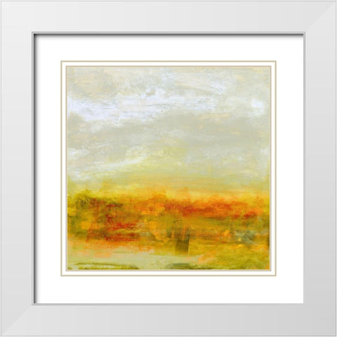 Burst of Warmth White Modern Wood Framed Art Print with Double Matting by Gordon, Sharon
