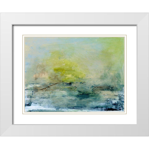 Lightful White Modern Wood Framed Art Print with Double Matting by Gordon, Sharon