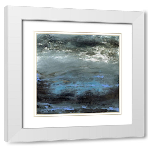 Water Study I White Modern Wood Framed Art Print with Double Matting by Gordon, Sharon