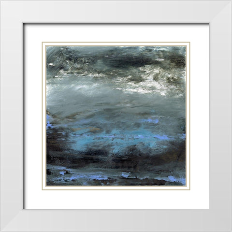 Water Study I White Modern Wood Framed Art Print with Double Matting by Gordon, Sharon
