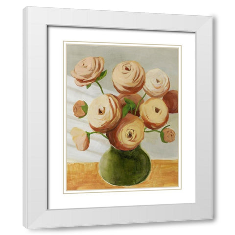 Afternoon Posy II White Modern Wood Framed Art Print with Double Matting by Popp, Grace