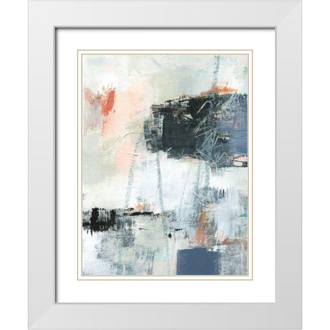 Dunbar I White Modern Wood Framed Art Print with Double Matting by Barnes, Victoria