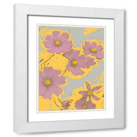 Pop Art Floral II White Modern Wood Framed Art Print with Double Matting by Green, Jacob
