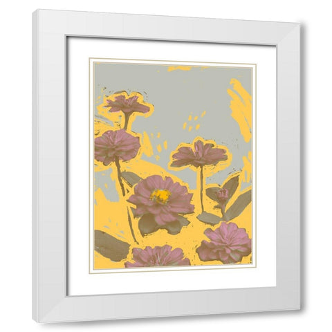 Pop Art Floral IV White Modern Wood Framed Art Print with Double Matting by Green, Jacob