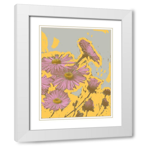 Pop Art Floral VI White Modern Wood Framed Art Print with Double Matting by Green, Jacob
