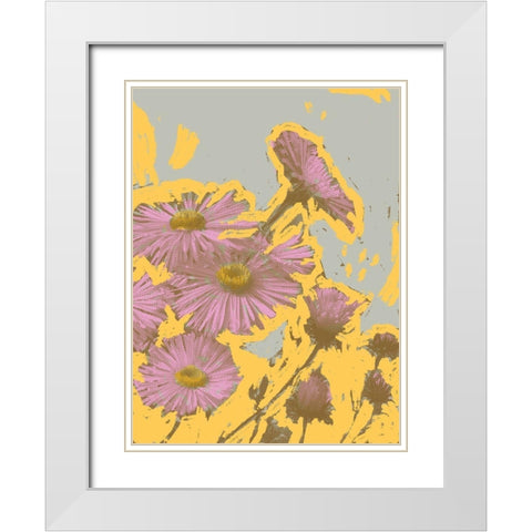 Pop Art Floral VI White Modern Wood Framed Art Print with Double Matting by Green, Jacob