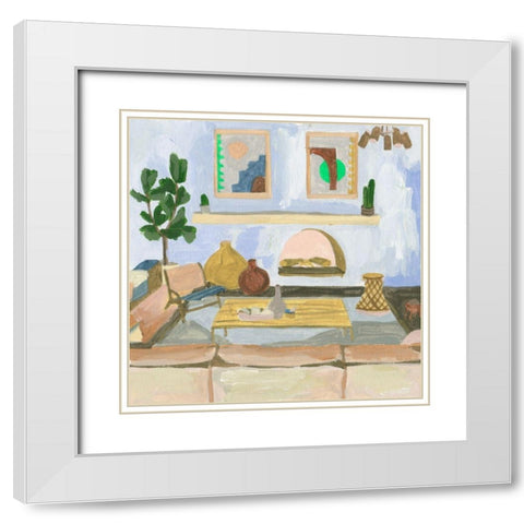 Sunshine Inside I White Modern Wood Framed Art Print with Double Matting by Wang, Melissa