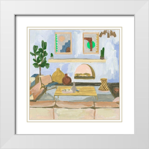 Sunshine Inside I White Modern Wood Framed Art Print with Double Matting by Wang, Melissa