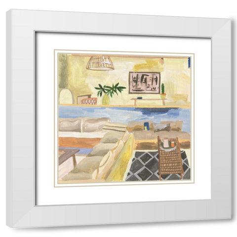 Sunshine Inside II White Modern Wood Framed Art Print with Double Matting by Wang, Melissa