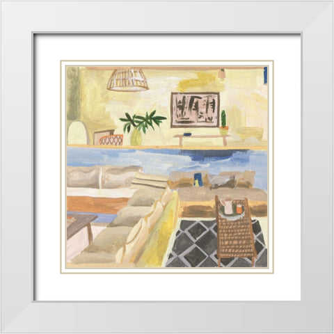 Sunshine Inside II White Modern Wood Framed Art Print with Double Matting by Wang, Melissa