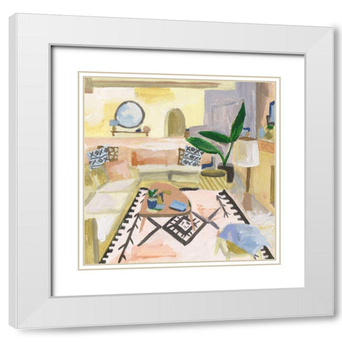 Sunshine Inside III White Modern Wood Framed Art Print with Double Matting by Wang, Melissa