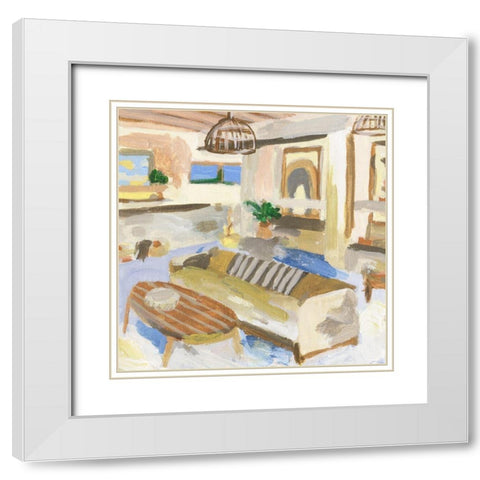 Sunshine Inside IV White Modern Wood Framed Art Print with Double Matting by Wang, Melissa